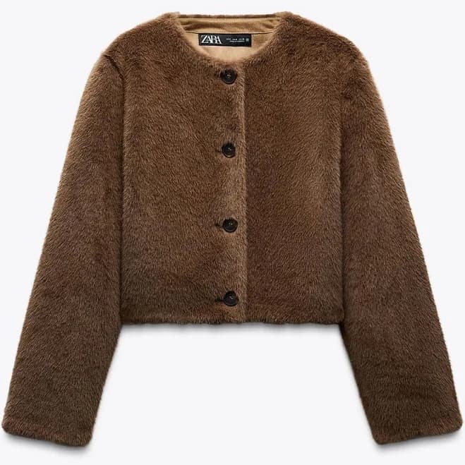 Zara Women's Faux Fur Jacket