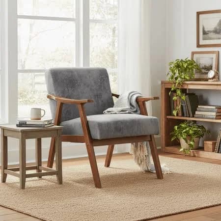 Homy Casa Mid-Century Modern Upholstered Lounge Chair