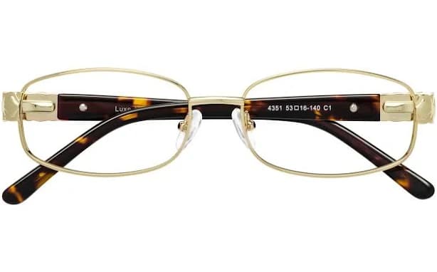 Classic Metal Rectangle Full-Rim Reading Glasses