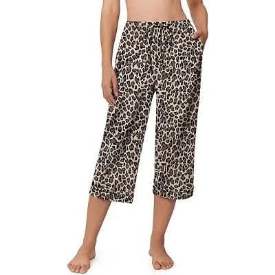 Ekouaer Women's Capri Pajamas Pants with Pockets and Drawstring