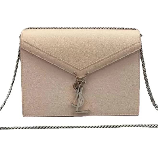 Saint Laurent Pink Leather Cassandra Medium Handbag