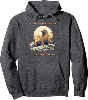 San Francisco Bay Area Vintage Coastal Sea Lion Pullover Hoodie
