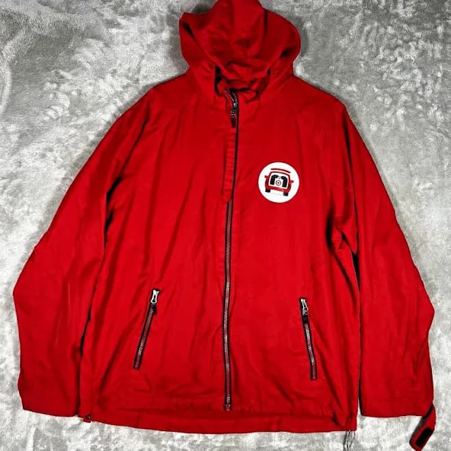 Target Employee Jacket Mens L Red Drive Up Full Zip Hooded Workwear