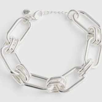 Madewell Chunky Chain Bracelet in Polished Silver