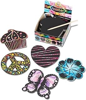 Scratch Art® Box of 125 Friendship-Themed Shaped Notes in Desktop Dispenser (Approx. 3.5” x 3.5” Each Note)