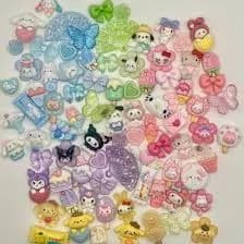 Sanrio Decoden Charms, DIY Decoden Supplies, Decoden Charms, Acrylic Flatback Charms, Kawaii Decoden Charms, DIY Supplies
