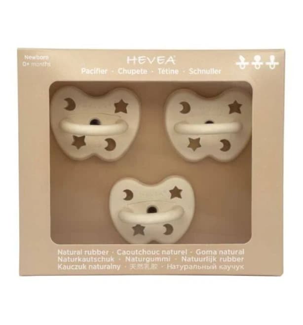 Hevea Trial Pack Trio-Pack Natural Rubber Pacifiers