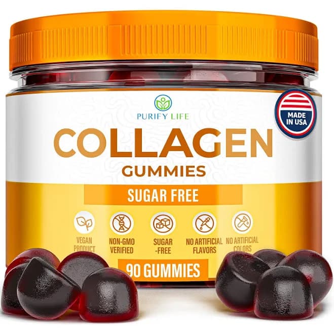 Sugar Free Marine Collagen Gummies Potent 500mg Collagen Gummy For Hair Growth