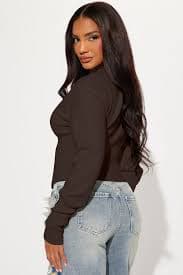 Retail Therapy Cropped Cardigan - Chocolate | Fashion Nova