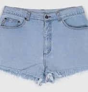 Vintage 90s Light Wash High Rise Distressed Shorts