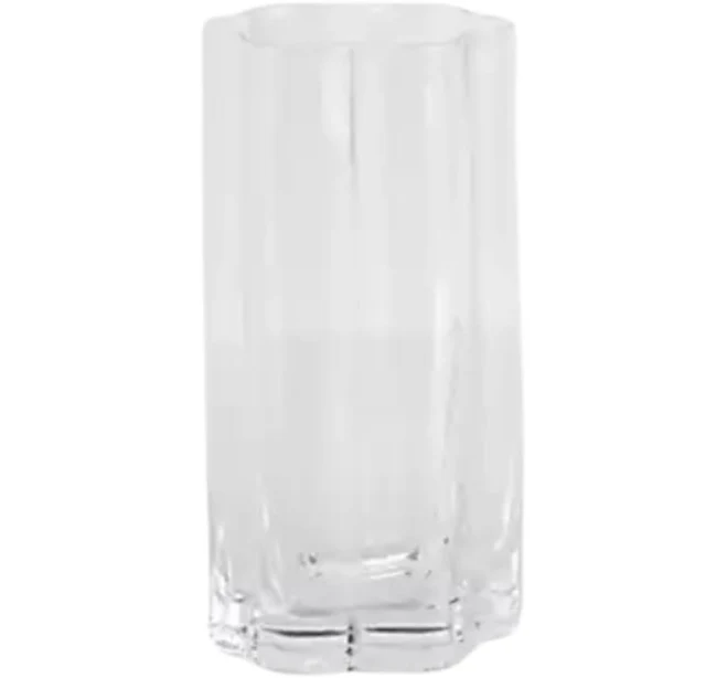Scalloped Clear Glass Tumbler