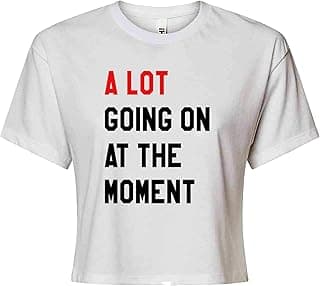 A Lot Going On at The Moment New ERAS Womens Cropped T-Shirt, Soft Cotton Blend, Crop Top