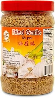 Flying Horse Crispy Fried Garlic – 16 oz (1 lb) | Premium Golden Brown Crunchy Garlic | All-Natural, No Preservatives, Ready-to-Use Topping for Salads, Soups, Noodles & More