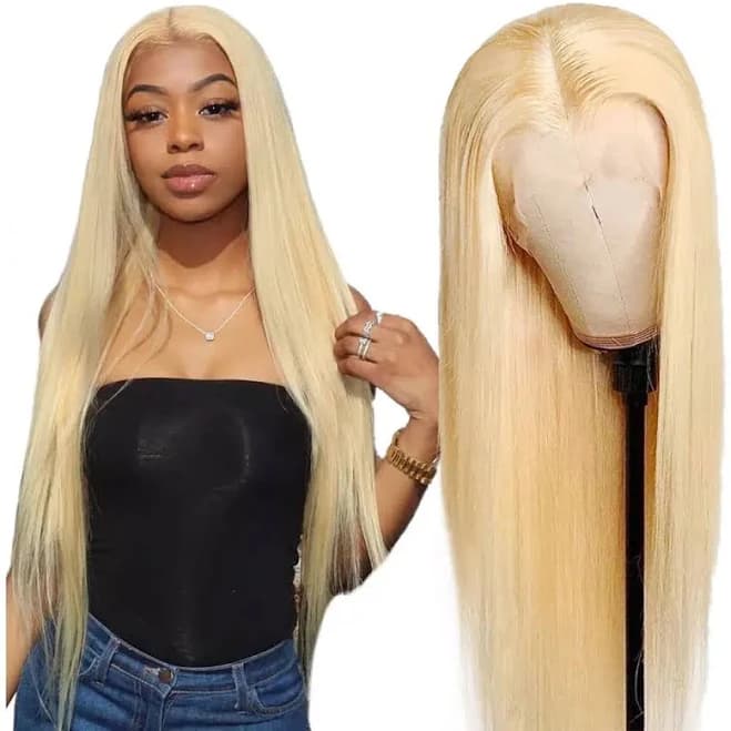 30 Inch Raw Virgin Deep Wave 613 Blonde Hd Lace Front Wig Transparent