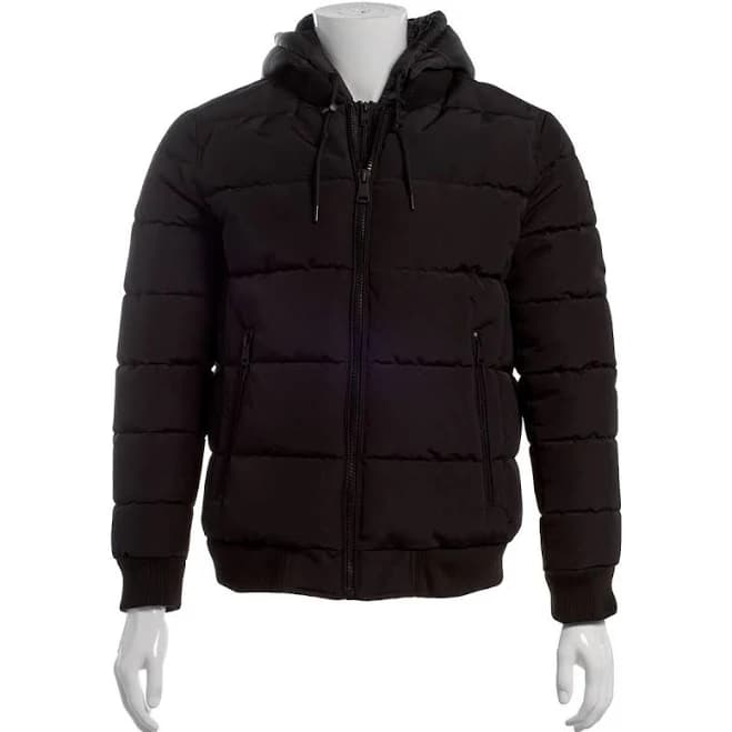 Kenneth Cole Men's Oxford Hooded Bomber Jacket