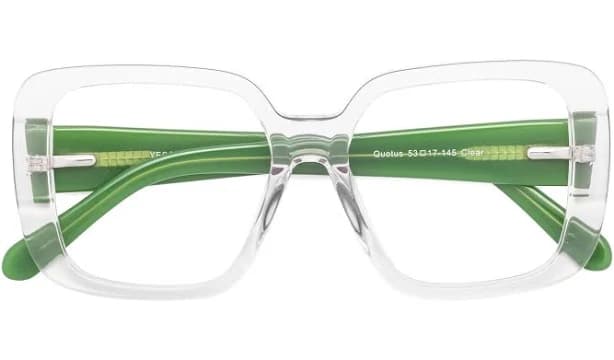 Oversized Spring Hinges Acetate Square Blue Light Glasses