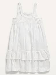 Sleeveless Tiered Textured-Dobby All-Day Midi Dress for Girls | Old Navy