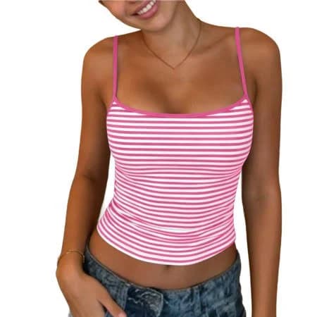 Women's Slim Fitted Striped Camisole Top