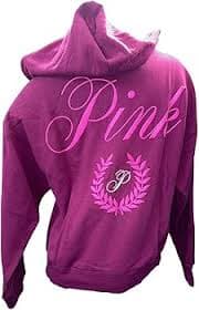 Victoria's Secret Pink Everyday Fleece Relaxed Full Zip Hoodie Color Maroon/Burgundy New (US, Alpha, X-Small, Regular, Regular, Maroon/Burgundy) at Amazon Women's Clothing store
