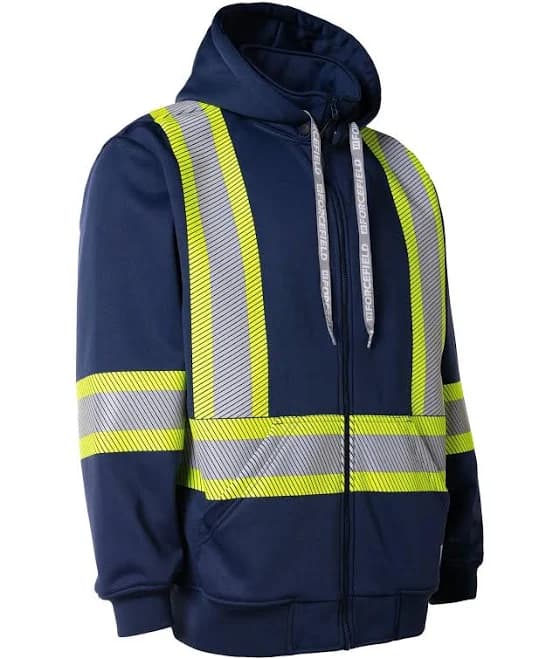 Forcefield Hi Vis Safety Hoodie with Detachable Hood