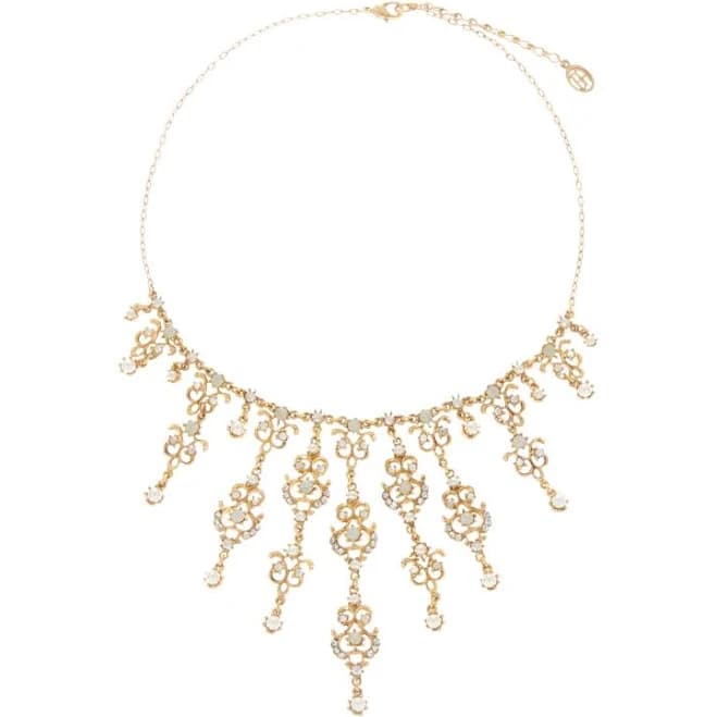 Ben-Amun Ambrosia Gold Crystal Statement Bridal Necklace