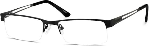 Zenni Men's Classic Rectangle Half-Rim Prescription Glasses