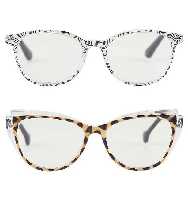 Women's Clearvue 2K Animal Print Cat Eye Readers, Multi