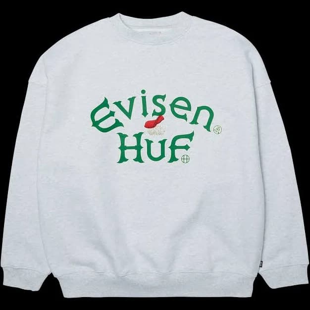 Huf x Evisen Sushi Crew Fleece Sweatshirt