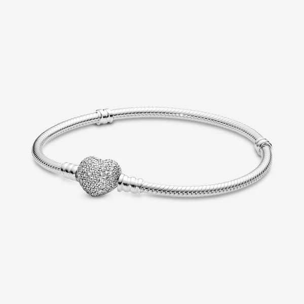 Pandora Moments Bracelet Pave Heart Clasp