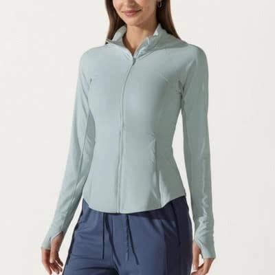Anna-Kaci Active Women's Fitted Full Zip Long Sleeve Active Jacket