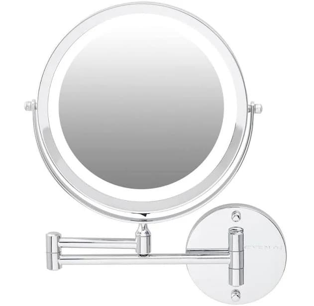 Ovente Lighted Magnifying Wall Makeup Mirror