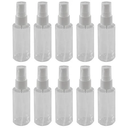 10 - 60ml Clear PET Bottle with White Fine Mist Sprayer