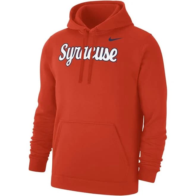 Nike Syracuse Script Stadium Club Fleece Pullover Hoodie