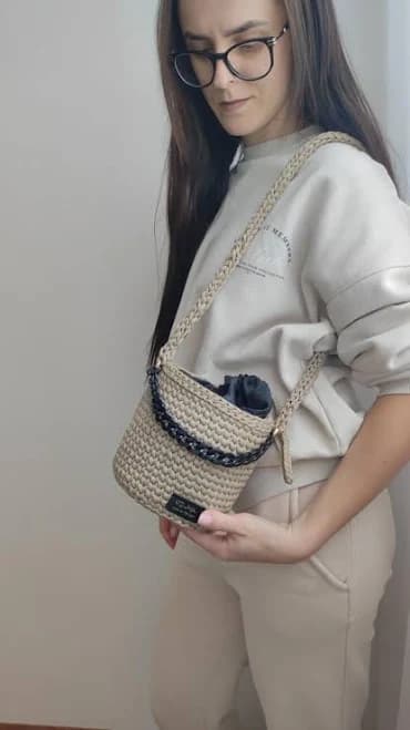 Handmade Crochet Bucket Bag