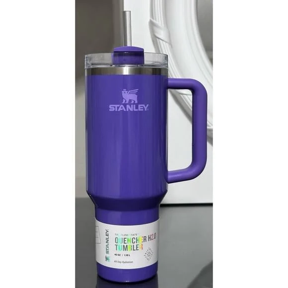 Stanley Quencher H2.0 FlowState Tumbler 40oz, DAHLIA SHIMMER PURPLE