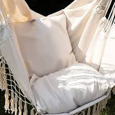 Gardlov Outdoor Hanging Chair 97 x 130 cm, Beige, Up to 120 kg, Rocker, Outdoor and Indoor, Ideal for Home, Garden or Balcony 23670 : Amazon.com.be: Garden