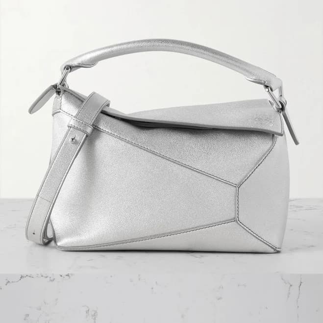 Loewe Women's Mini Puzzle Edge Laminated Leather Tote Bag