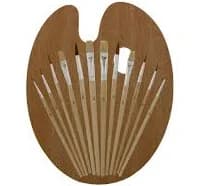 Assorted Artist Brush and Palette Set