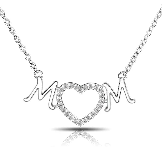 Sterling Silver Mother Heart Necklace