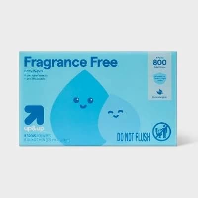Up&Up Fragrance Free Baby Wipes Refill Pack 800ct