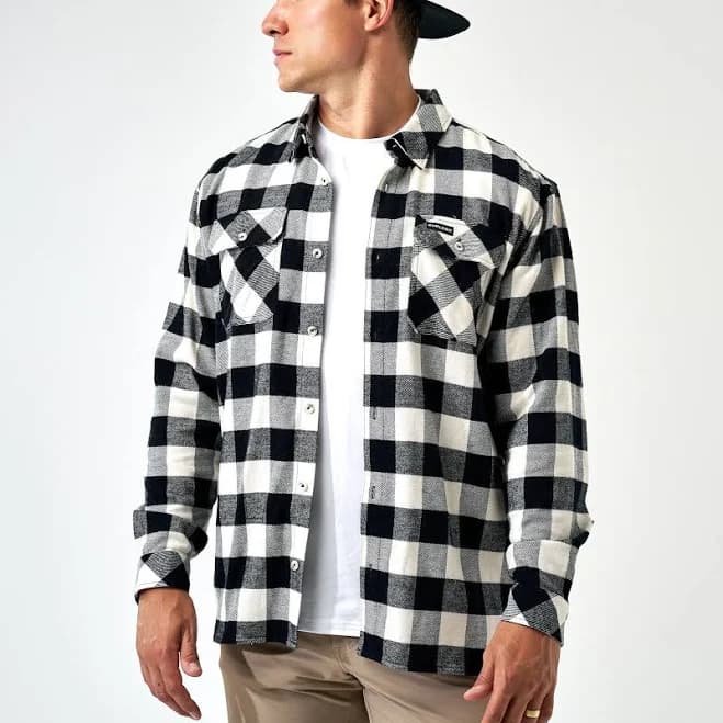 Burlebo Men's Mid-Weight Flannel Shirt