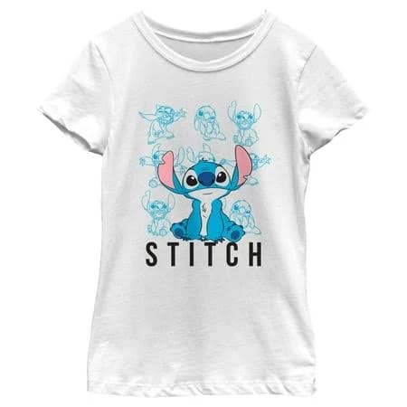 Lilo & Stitch Outline Poses Collage T-Shirt
