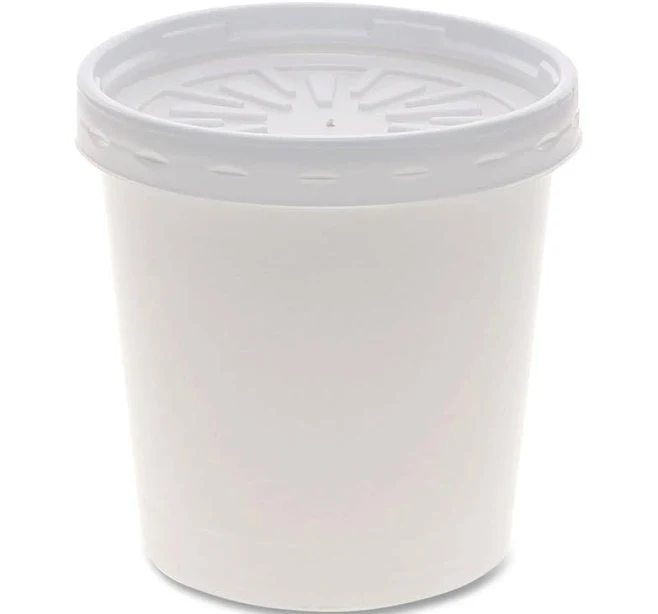 Pactiv Paper Round Food Container and Lid Combo