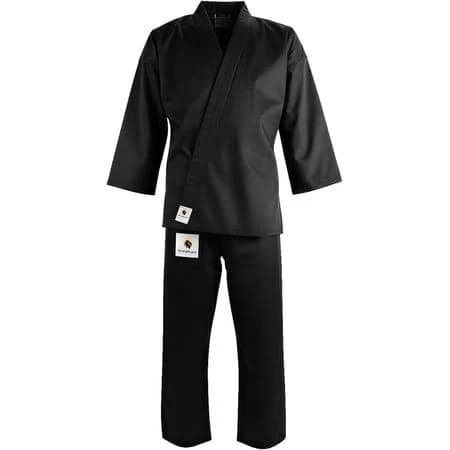 Black Karate Uniform for Kids & Adults - Lightweight Student Judo Gi Uniform Men Kimono Gi Bjj & Martial Arts, Adult Unisex, Size: 1
