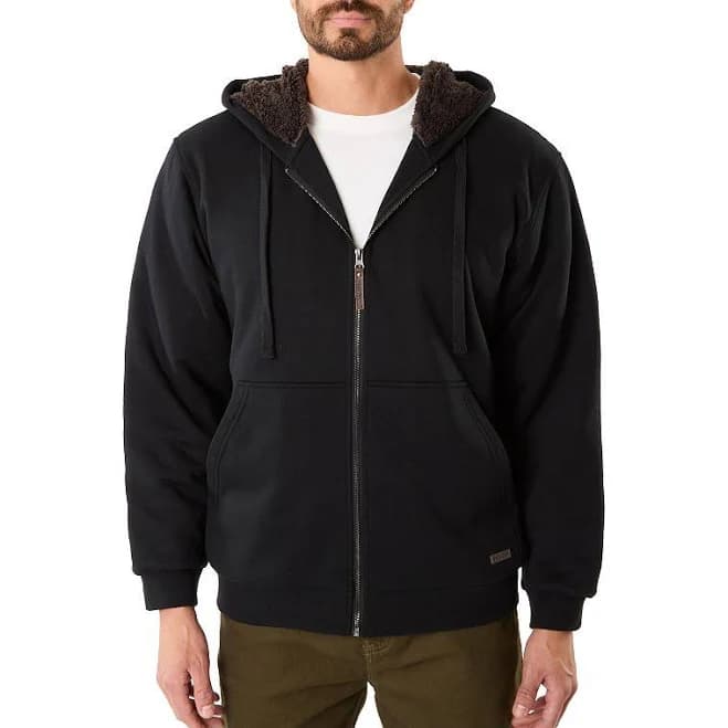 Smith's Workwear Men's Sherpa-Lined Fleece Jacket