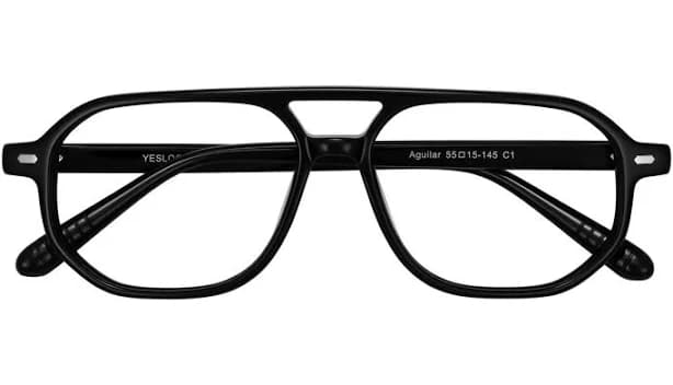 Blue Double Bridge Acetate Geometric Aviator