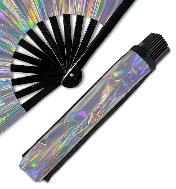 Holographic Folding Fan with Holster