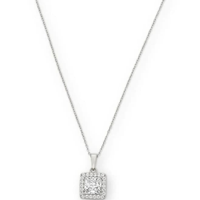 Square Kate Pendant Necklace Clear