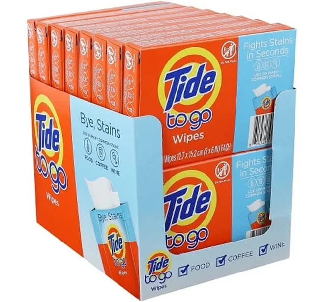 Tide Stain Remover Wipes 10 Count 12 per Case