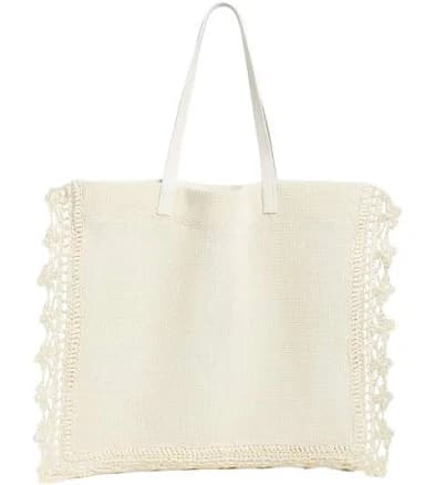 Jw Anderson Crochet Raffia Tote Bag